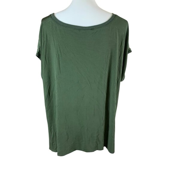 Torrid Olive Green Slouchy Oversized Tunic Top High Low Basic Casual 1 1X - Picture 2 of 3